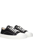 Moschino Black Fabric Low Top Sneakers
