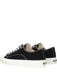 Moschino Black Fabric Low Top Sneakers