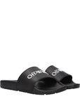 Off-White Black Cotton Slippers