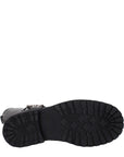 Off-White Black Leather Flat Boots