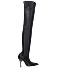 Off-White Black Leather Over The Knee