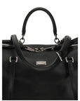 Dolce & Gabbana Black Calf Leather Bos Taurus Shoulder Bag