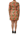 Dolce & Gabbana Multicolor Floral Embroidery Aline Mini Dress