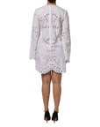 Dolce & Gabbana White Cut Out A-line Sheath Mini Dress