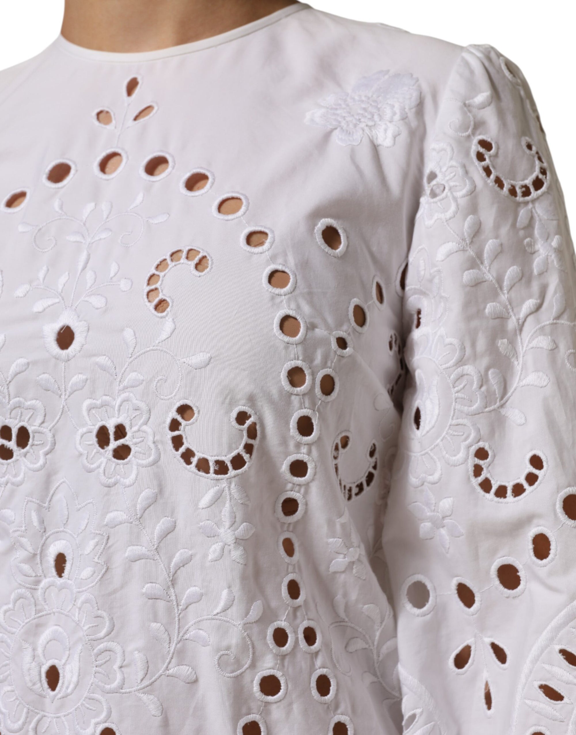 Dolce &amp; Gabbana White Cut Out A-line Sheath Mini Dress