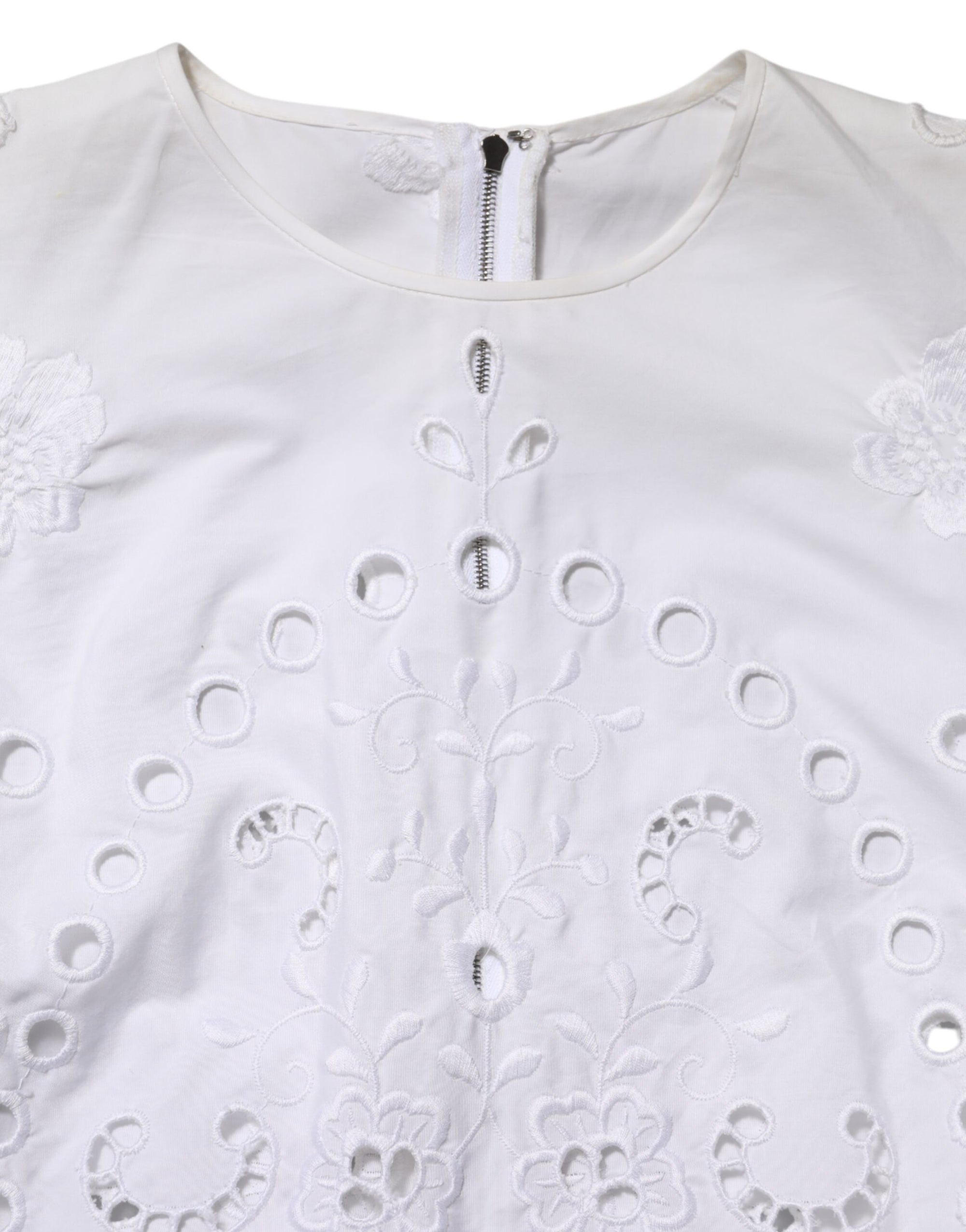 Dolce &amp; Gabbana White Cut Out A-line Sheath Mini Dress