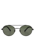 Dolce & Gabbana Matte Black Steel Frame Gray Lens Sunglasses