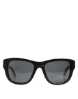 Dolce & Gabbana DG4177 Black Leather Frame Tinted Lens Sunglasses