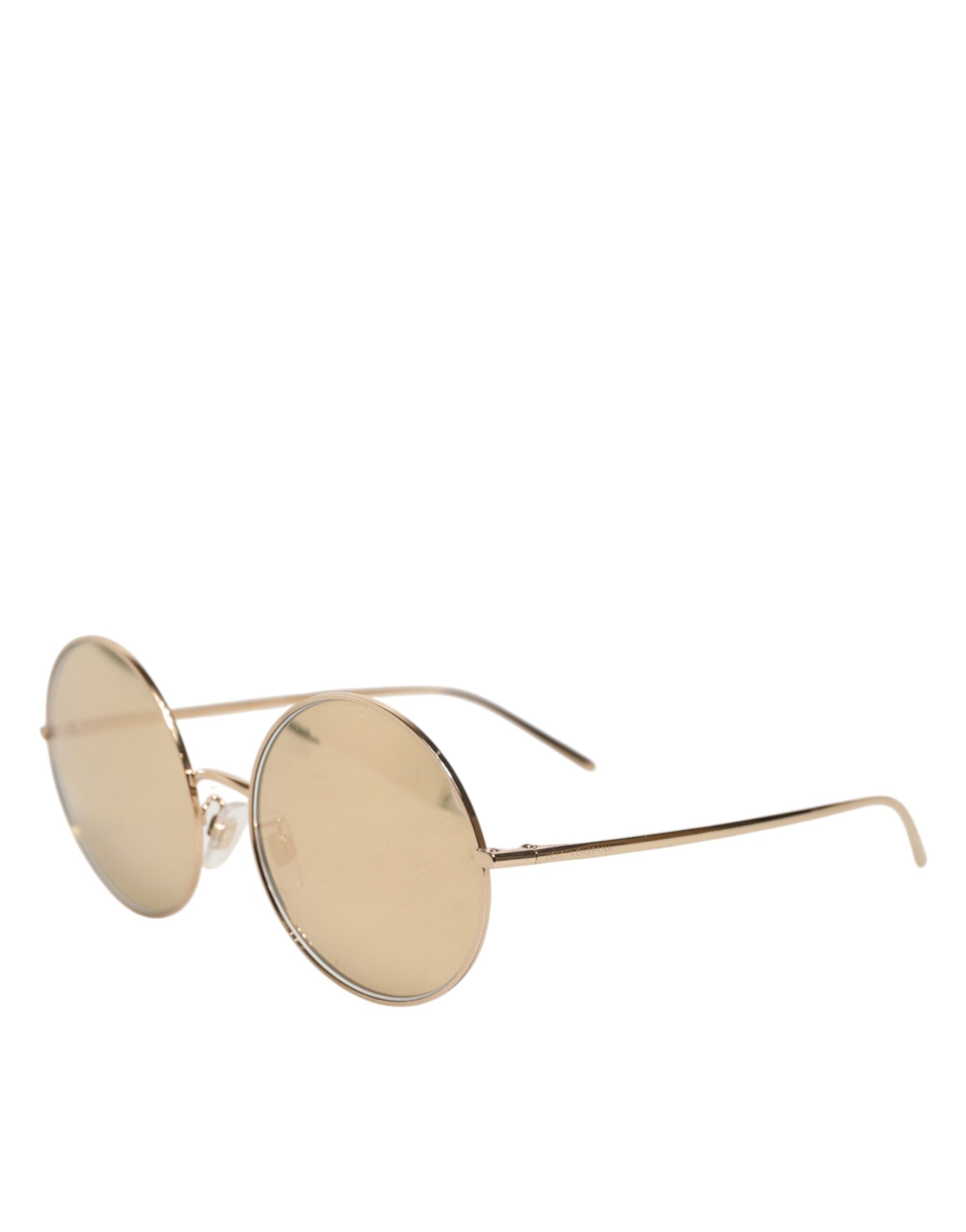 Dolce &amp; Gabbana Gold Metal Round Shades Eyewear Sunglasses