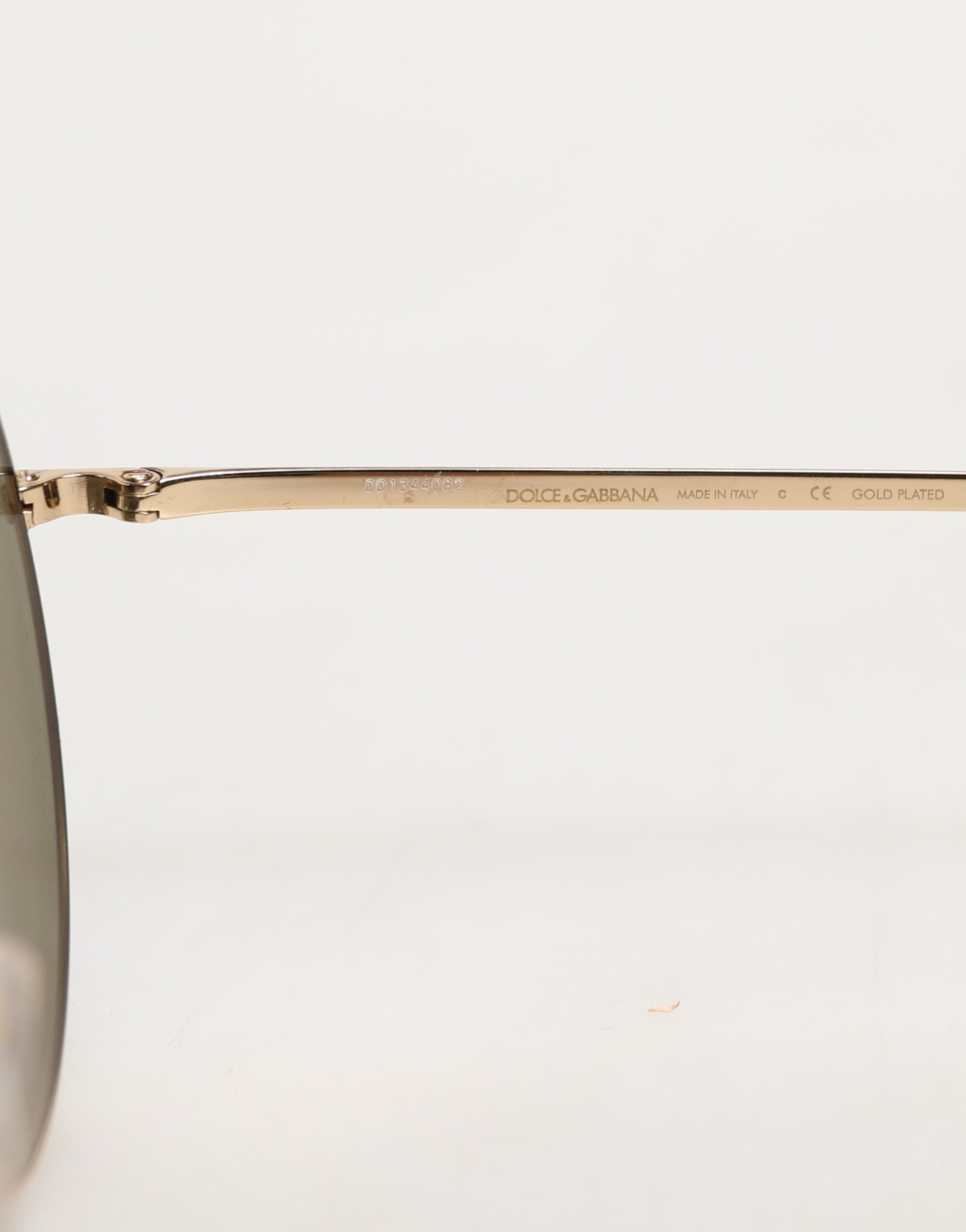 Dolce &amp; Gabbana Gold Metal Round Shades Eyewear Sunglasses