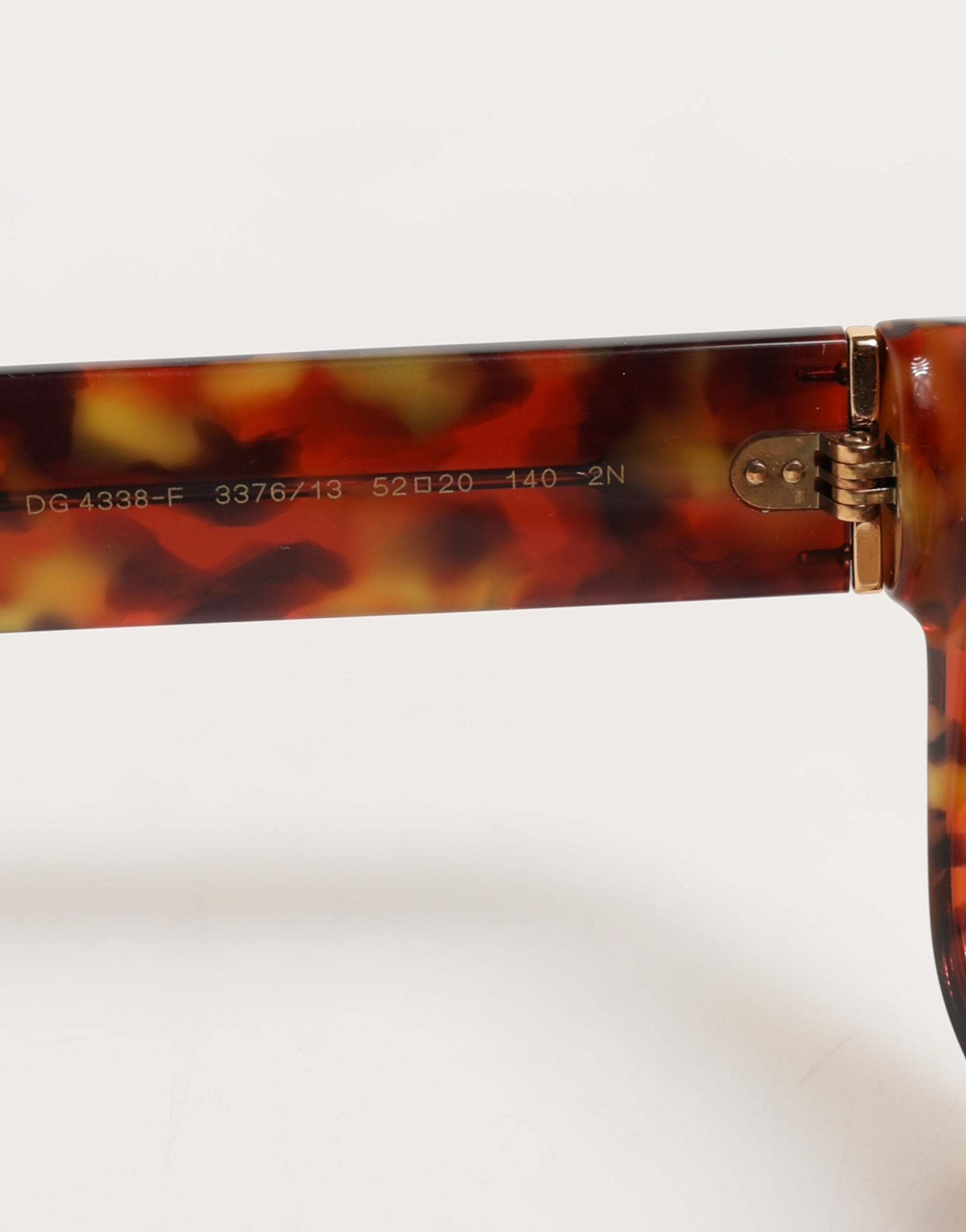 Dolce &amp; Gabbana DG4338F Brown Havana Full Rim Round Lenses Sunglasses