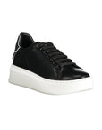 Gaelle Paris Black Polyurethane Women Sneaker