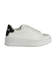 Gaelle Paris White Polyurethane Women's Sneaker