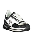 Gaelle Paris Black Polyurethane Women Sneaker