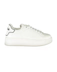 Gaelle Paris White Polyurethane Women Sneaker