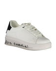 Gaelle Paris "Bianco Polyurethane Women Sneaker"