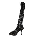 Dolce & Gabbana Black Pumps Taormina Lace Socks Boots Shoes