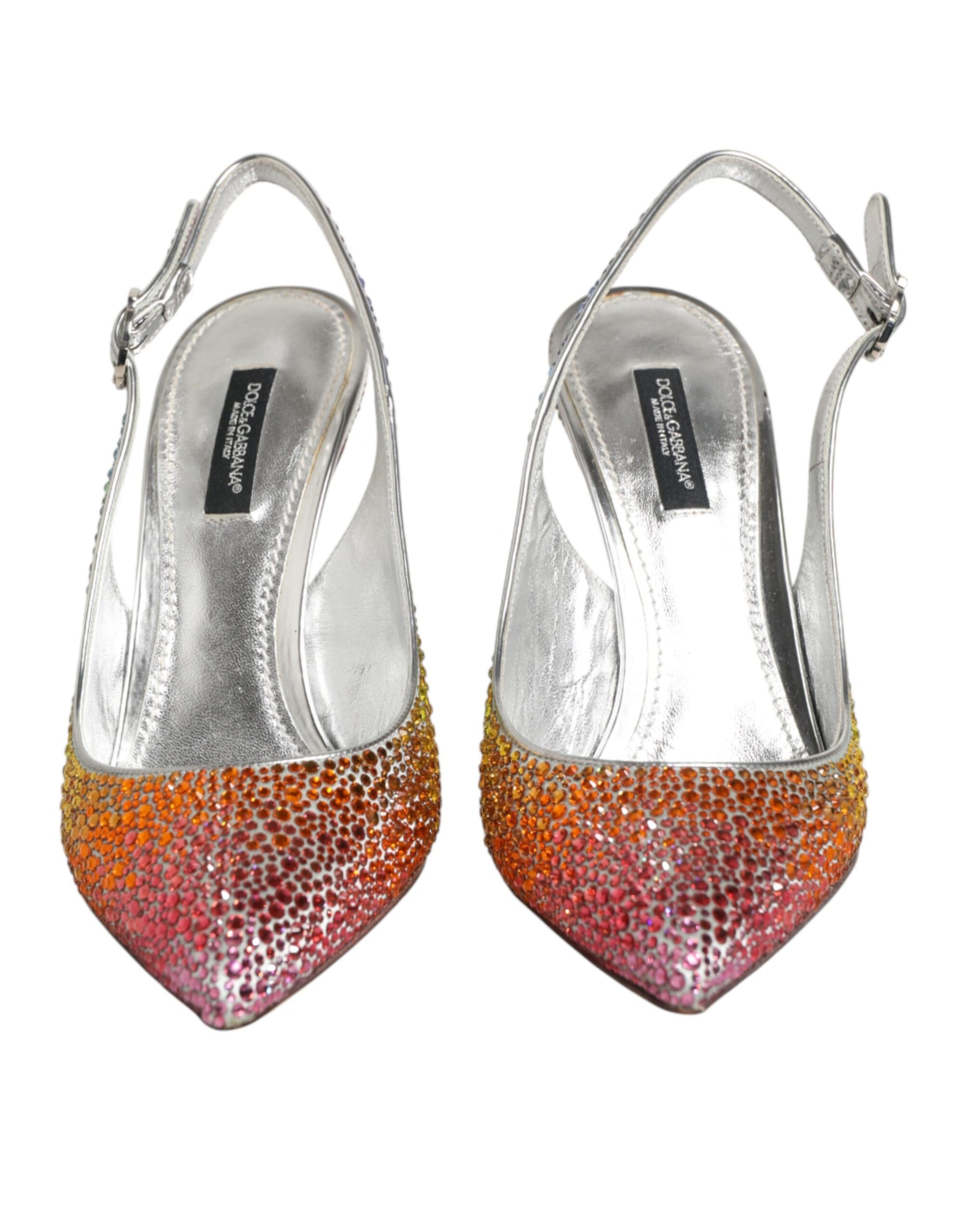 Dolce &amp; Gabbana Multicolor Sequin Slingback Pumps Shoes