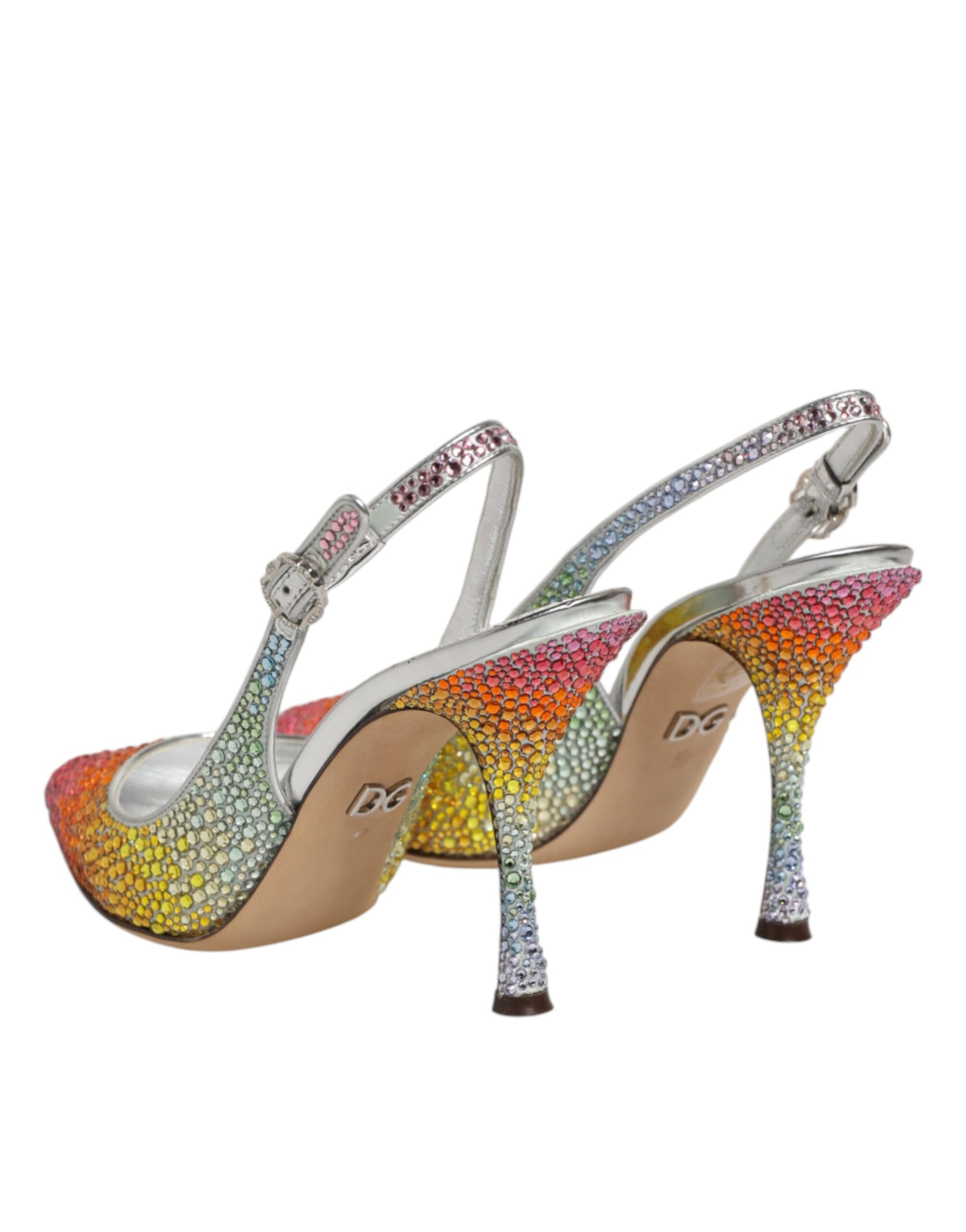 Dolce &amp; Gabbana Multicolor Sequin Slingback Pumps Shoes