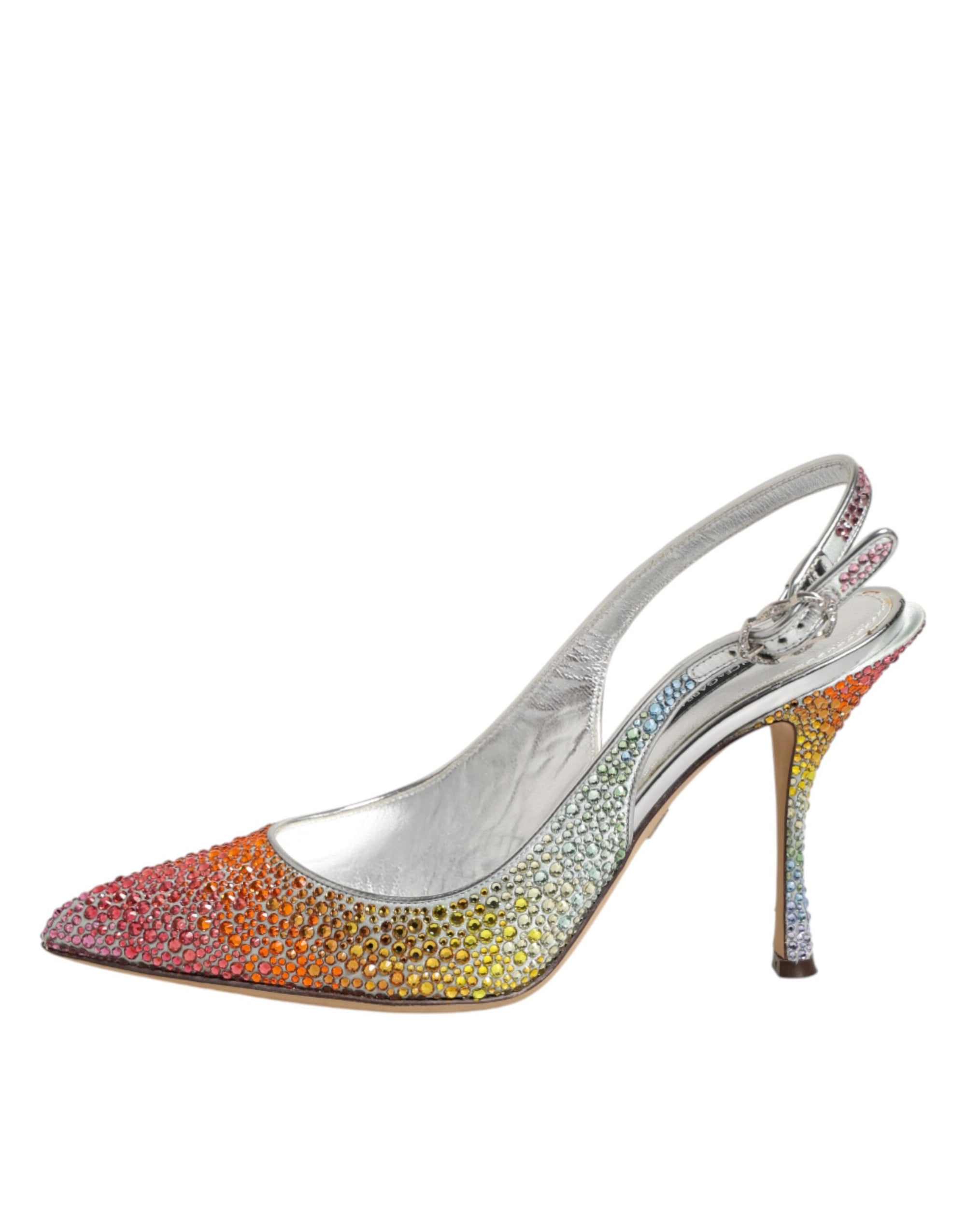 Dolce &amp; Gabbana Multicolor Sequin Slingback Pumps Shoes