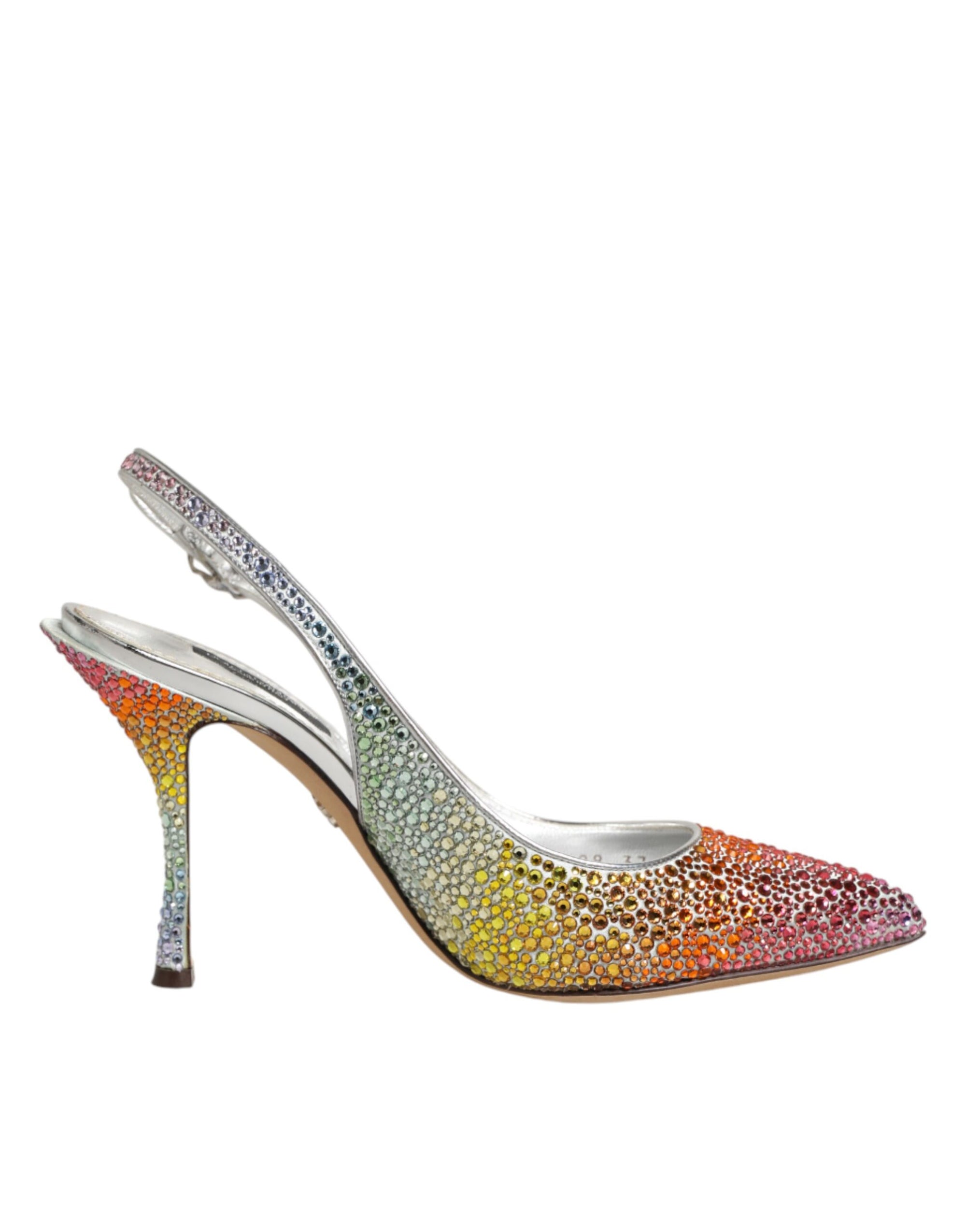 Dolce &amp; Gabbana Multicolor Sequin Slingback Pumps Shoes