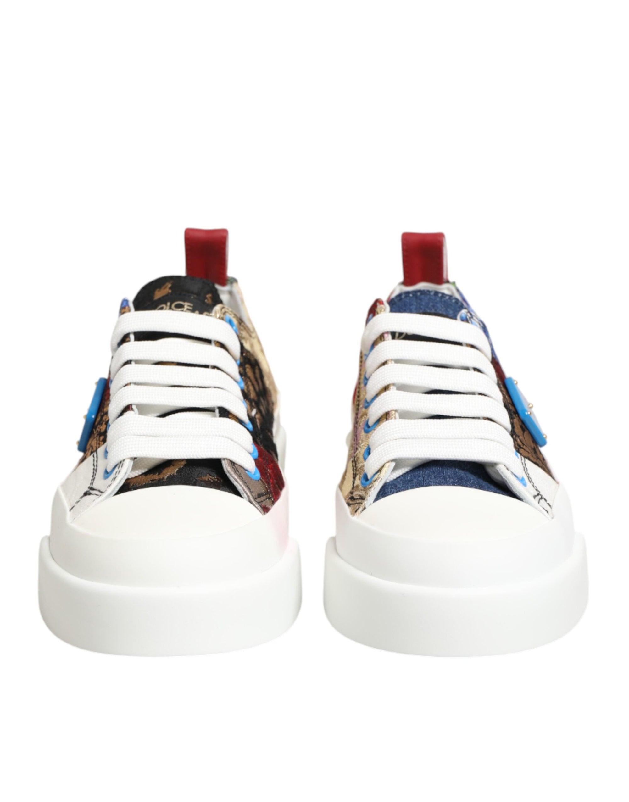 Dolce &amp; Gabbana Multicolor Patchwork Low Top Sneakers Shoes