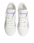 Dolce & Gabbana White Mesh Inserts Low Top Sneakers Shoes
