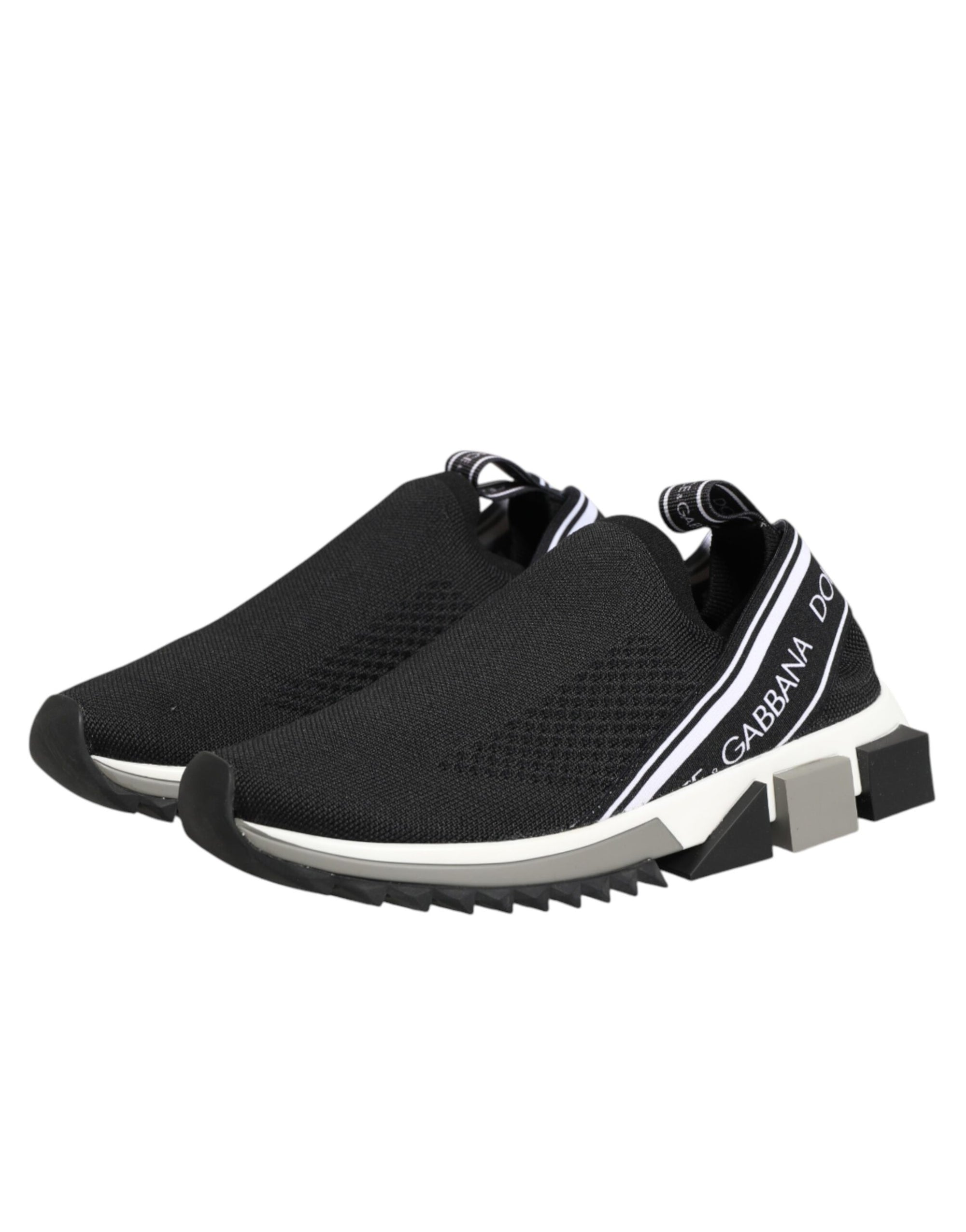 Dolce &amp; Gabbana Black Slip On Sorrento Low Top Sneakers Shoes