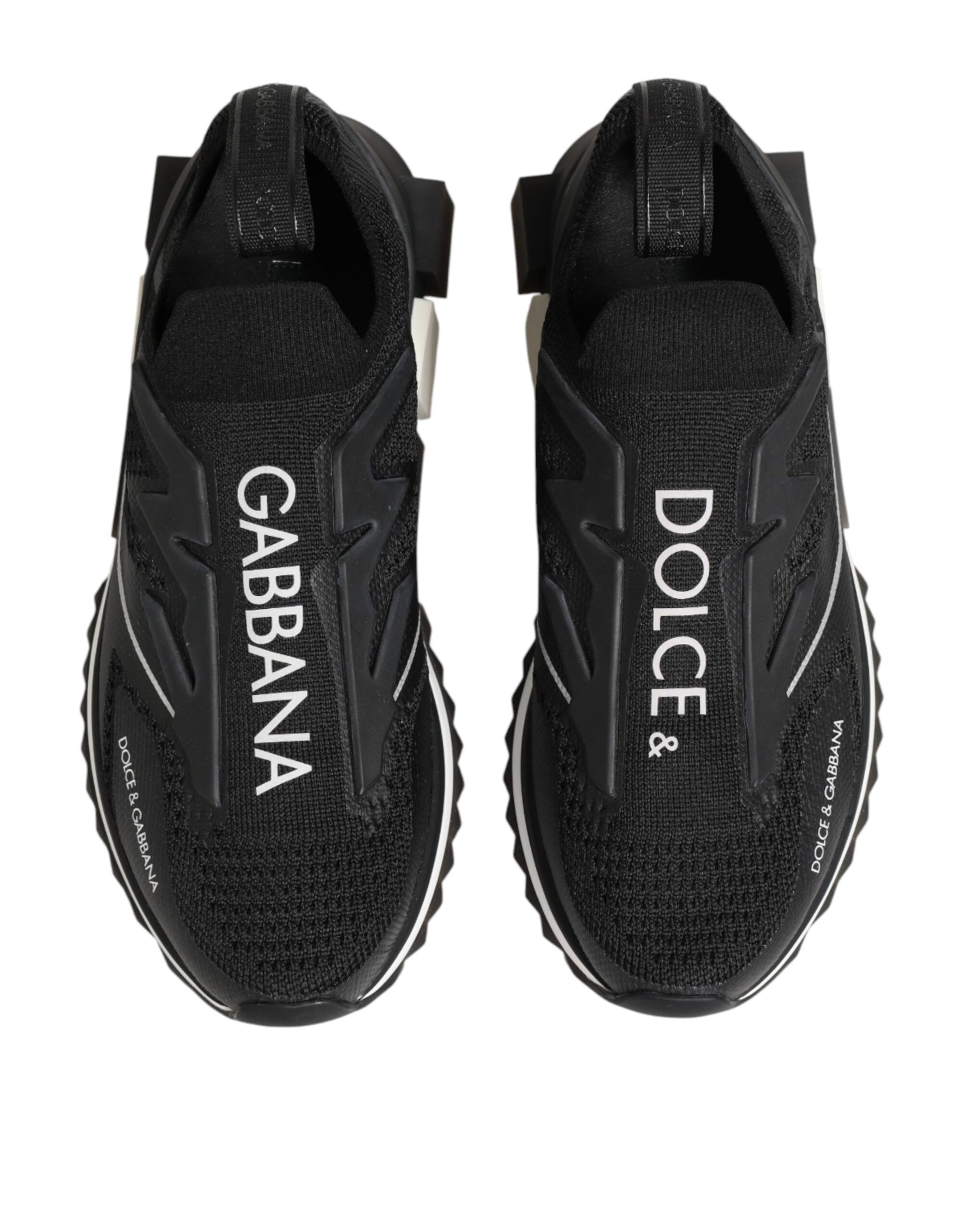 Dolce &amp; Gabbana Black SORRENTO Sport Stretch Sneakers Shoes