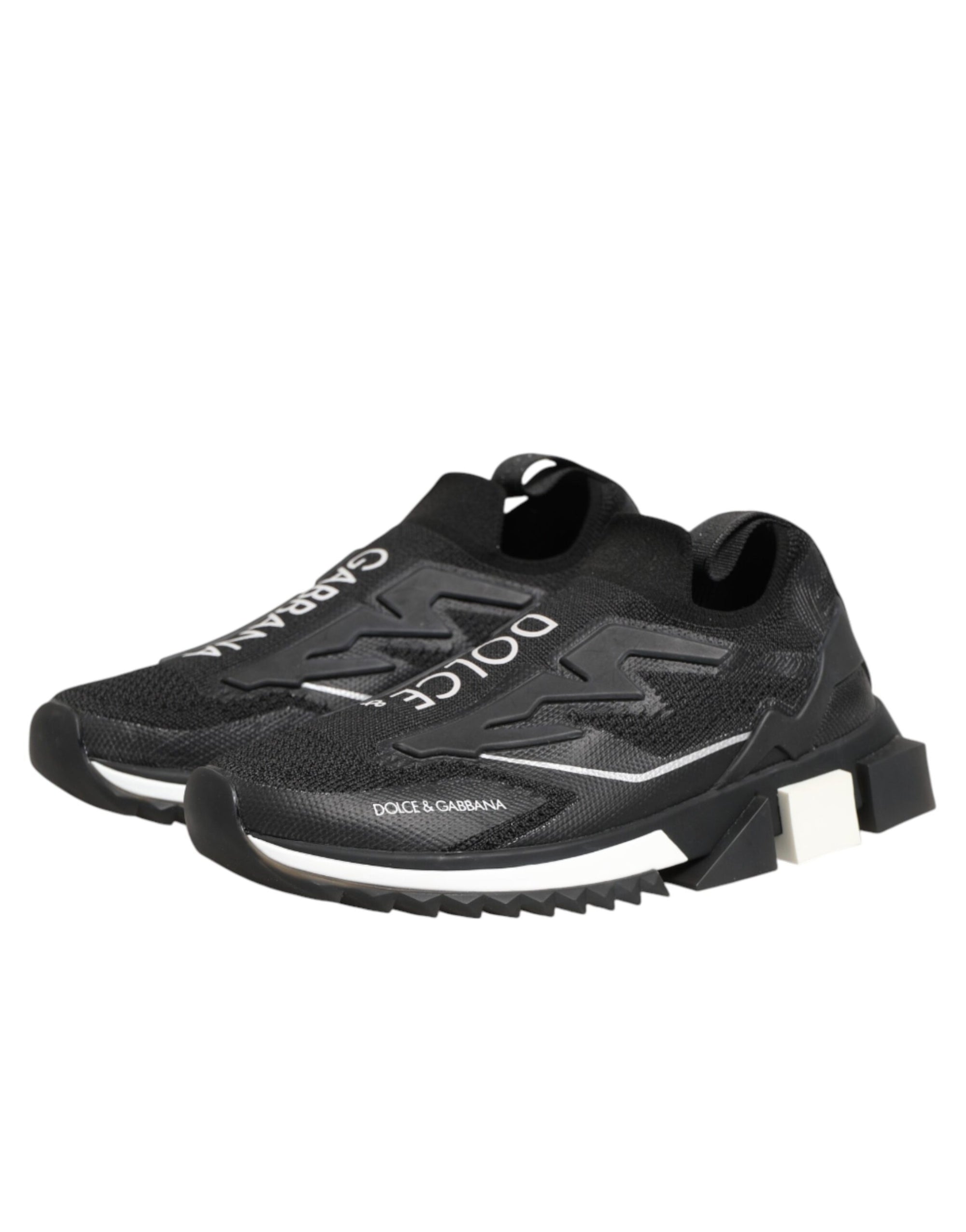 Dolce &amp; Gabbana Black SORRENTO Sport Stretch Sneakers Shoes