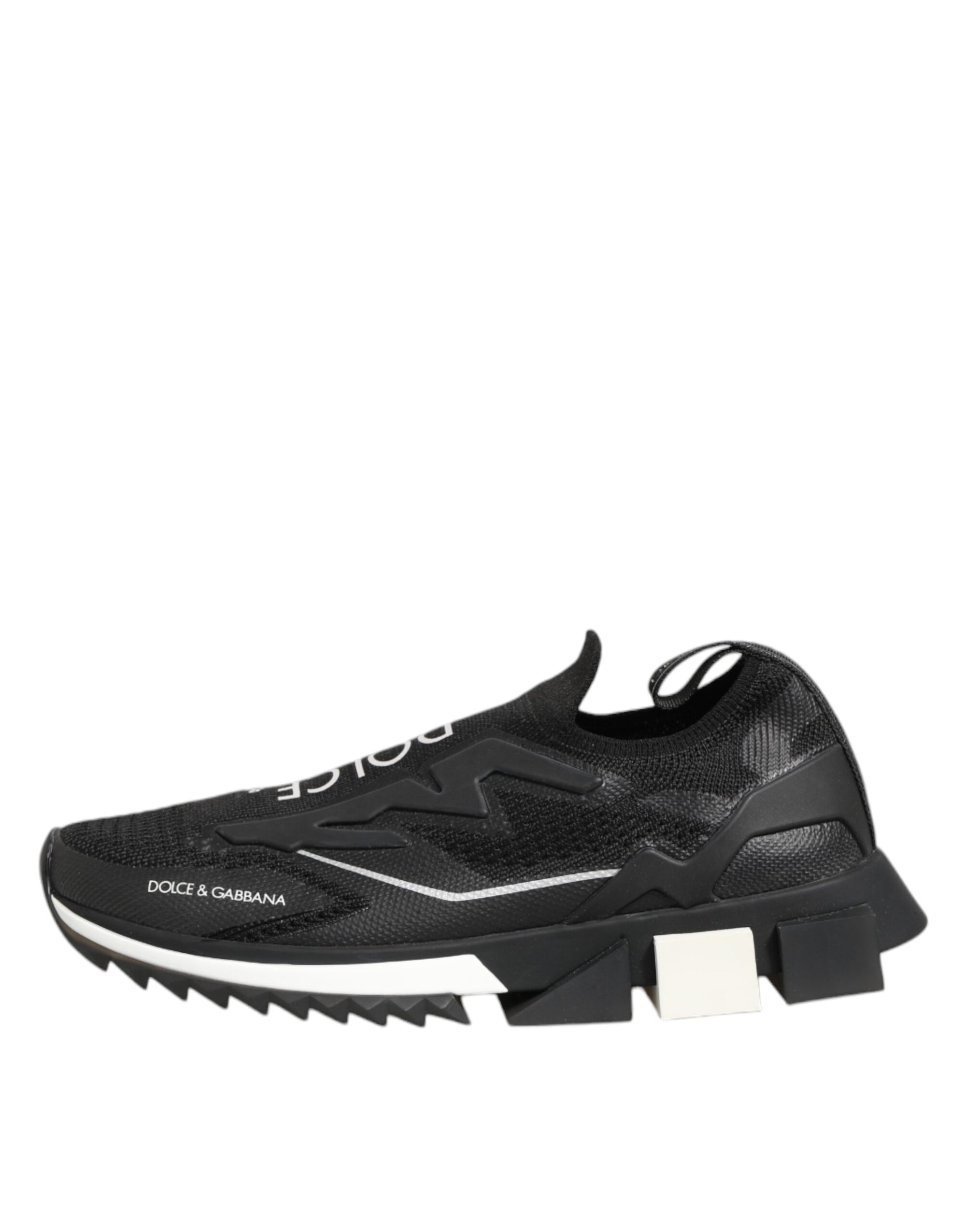 Dolce &amp; Gabbana Black SORRENTO Sport Stretch Sneakers Shoes
