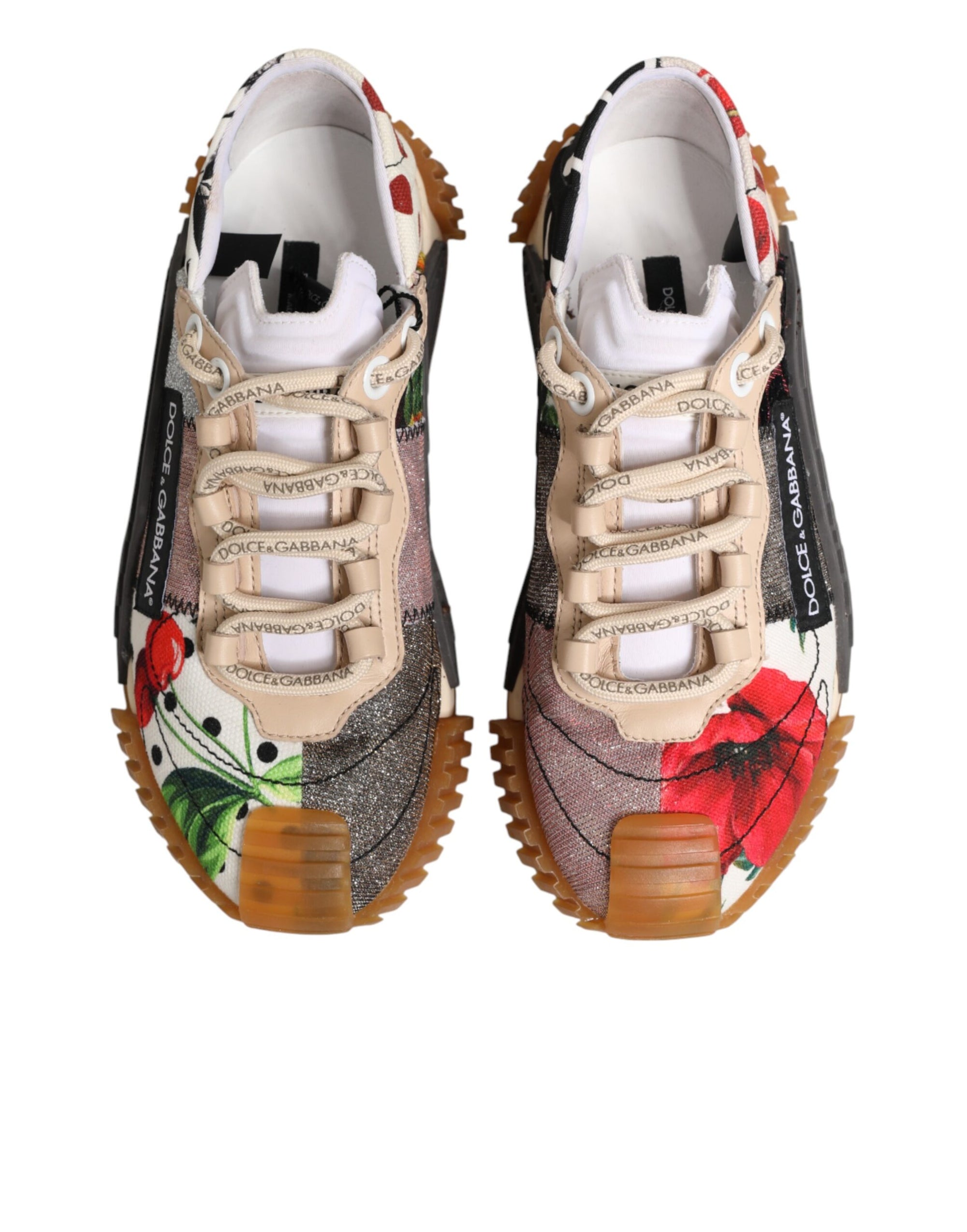 Dolce &amp; Gabbana Multicolor Logo Low Top NS1 Sneakers Shoes