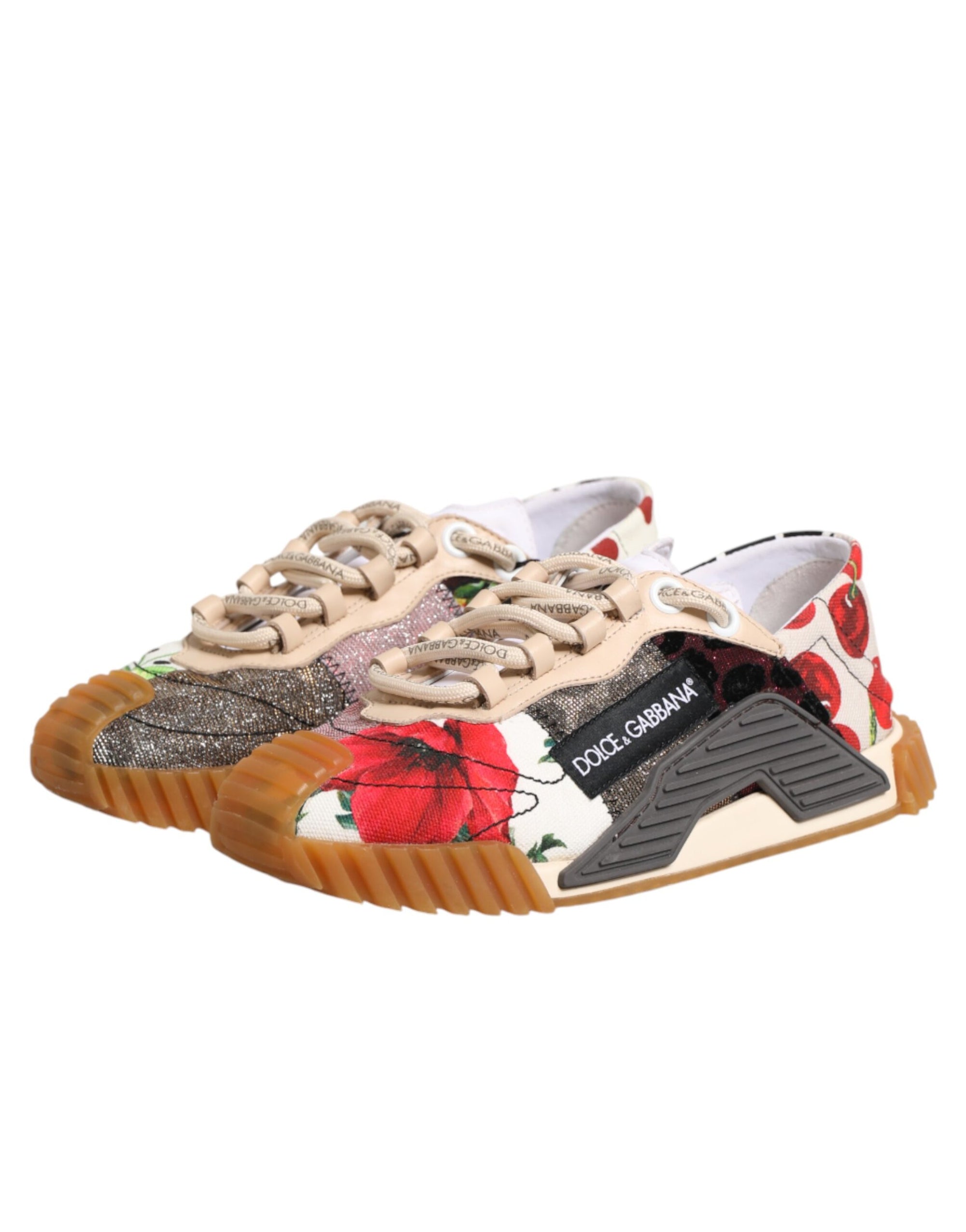 Dolce &amp; Gabbana Multicolor Logo Low Top NS1 Sneakers Shoes