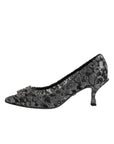 Dolce & Gabbana Silver Lace DG Amore Heels Pumps Shoes