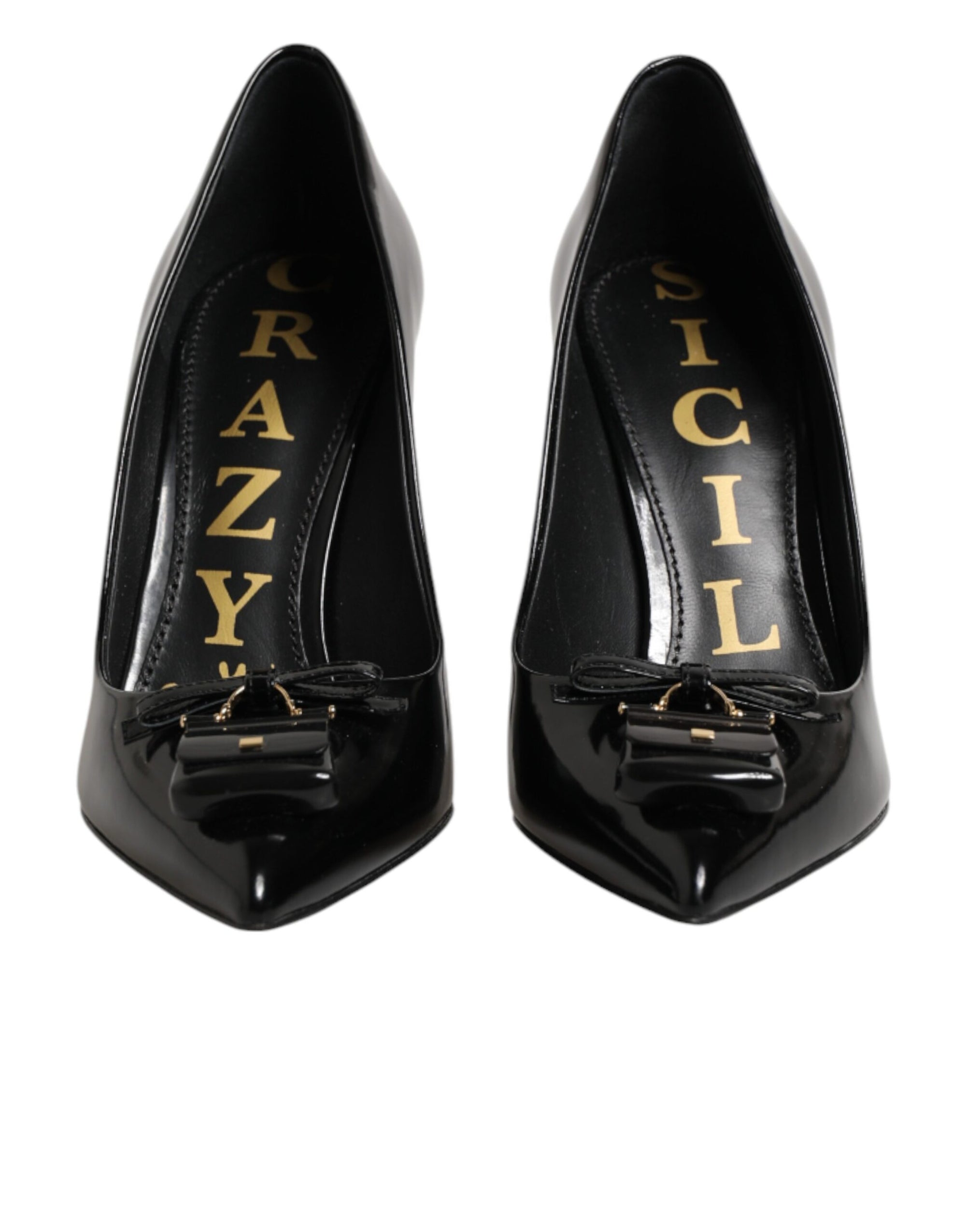 Dolce &amp; Gabbana Black Bag Embellished Heels Pumps Shoes