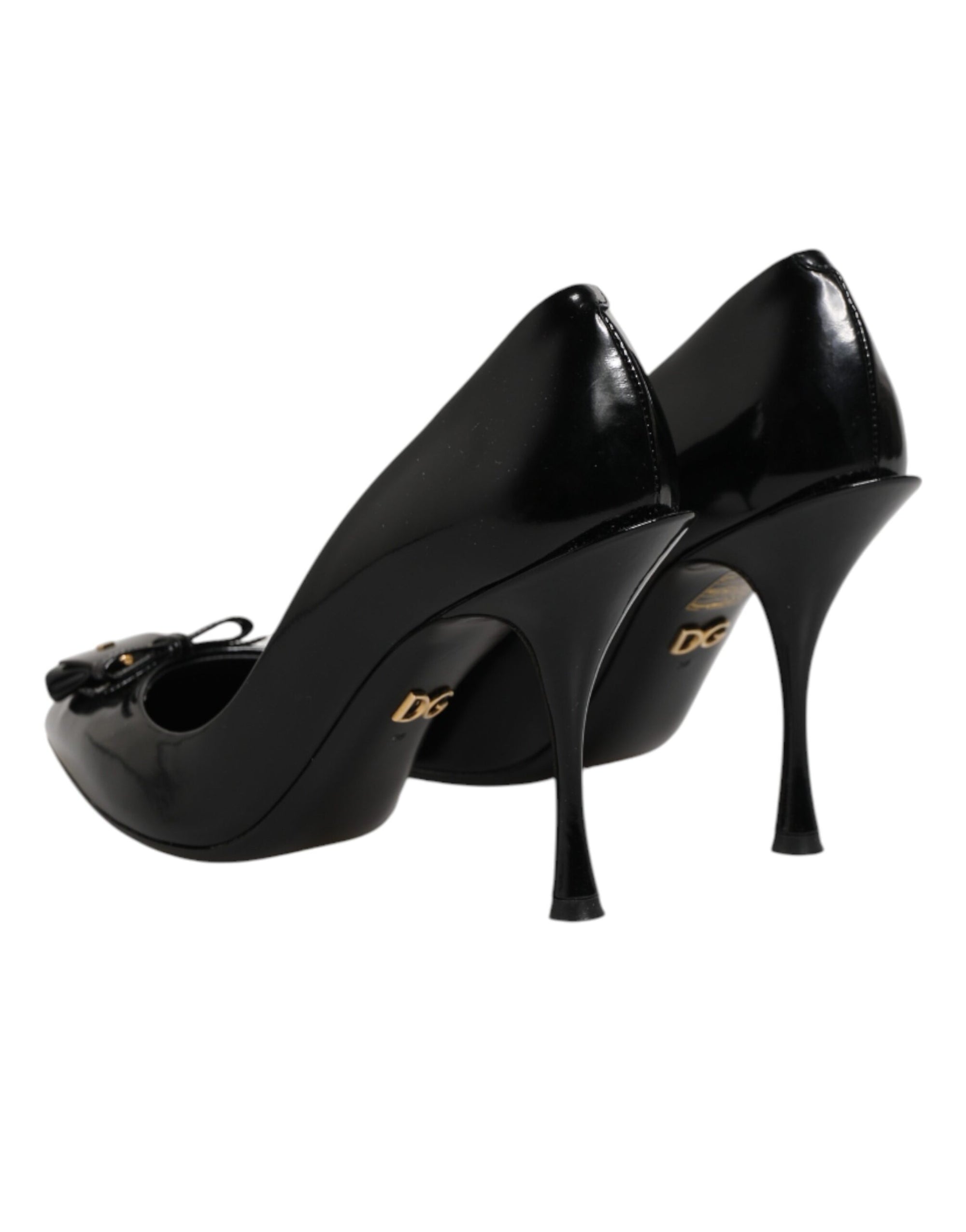 Dolce &amp; Gabbana Black Bag Embellished Heels Pumps Shoes