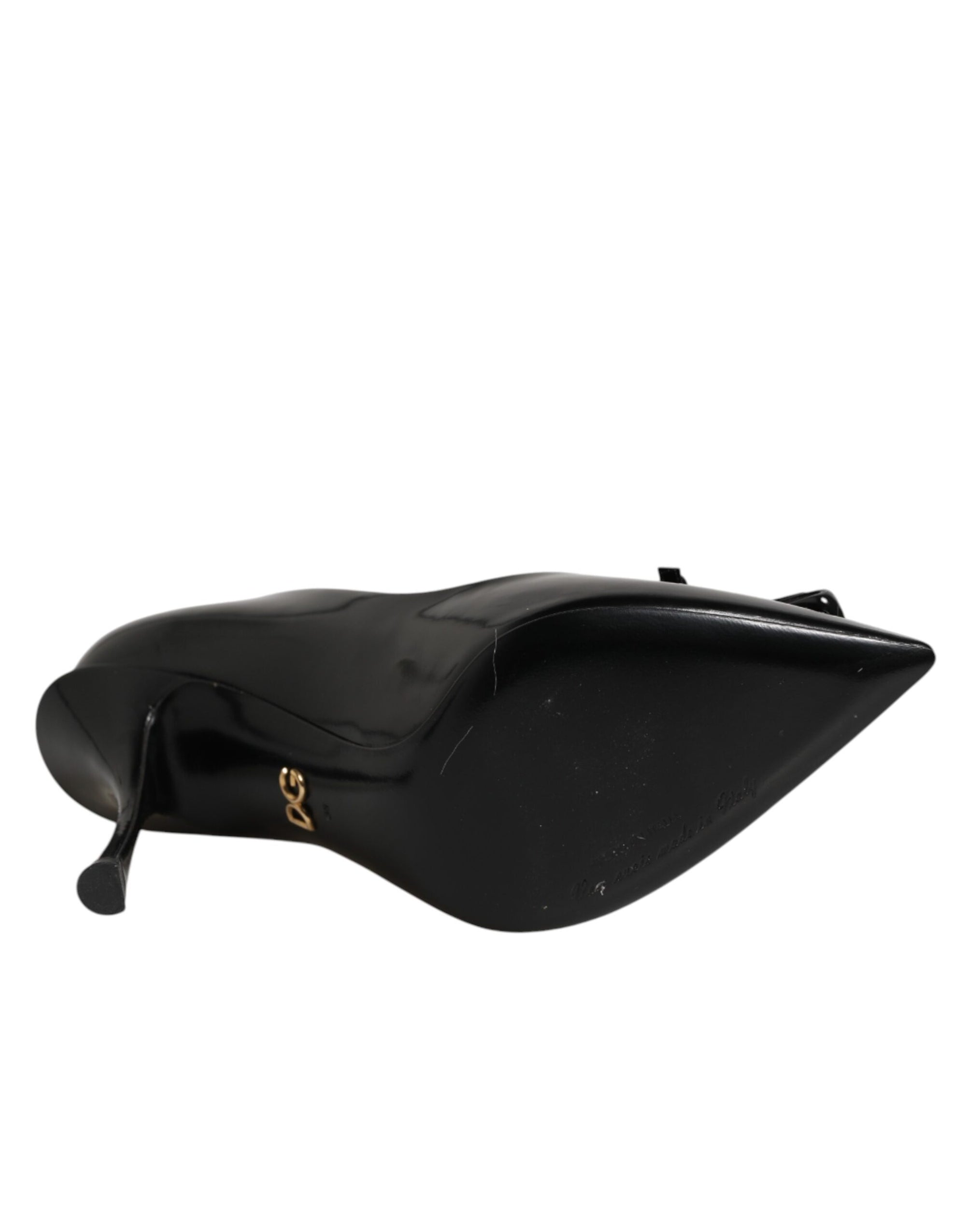 Dolce &amp; Gabbana Black Bag Embellished Heels Pumps Shoes