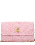 Versace Pink Fabric Clutch Bag