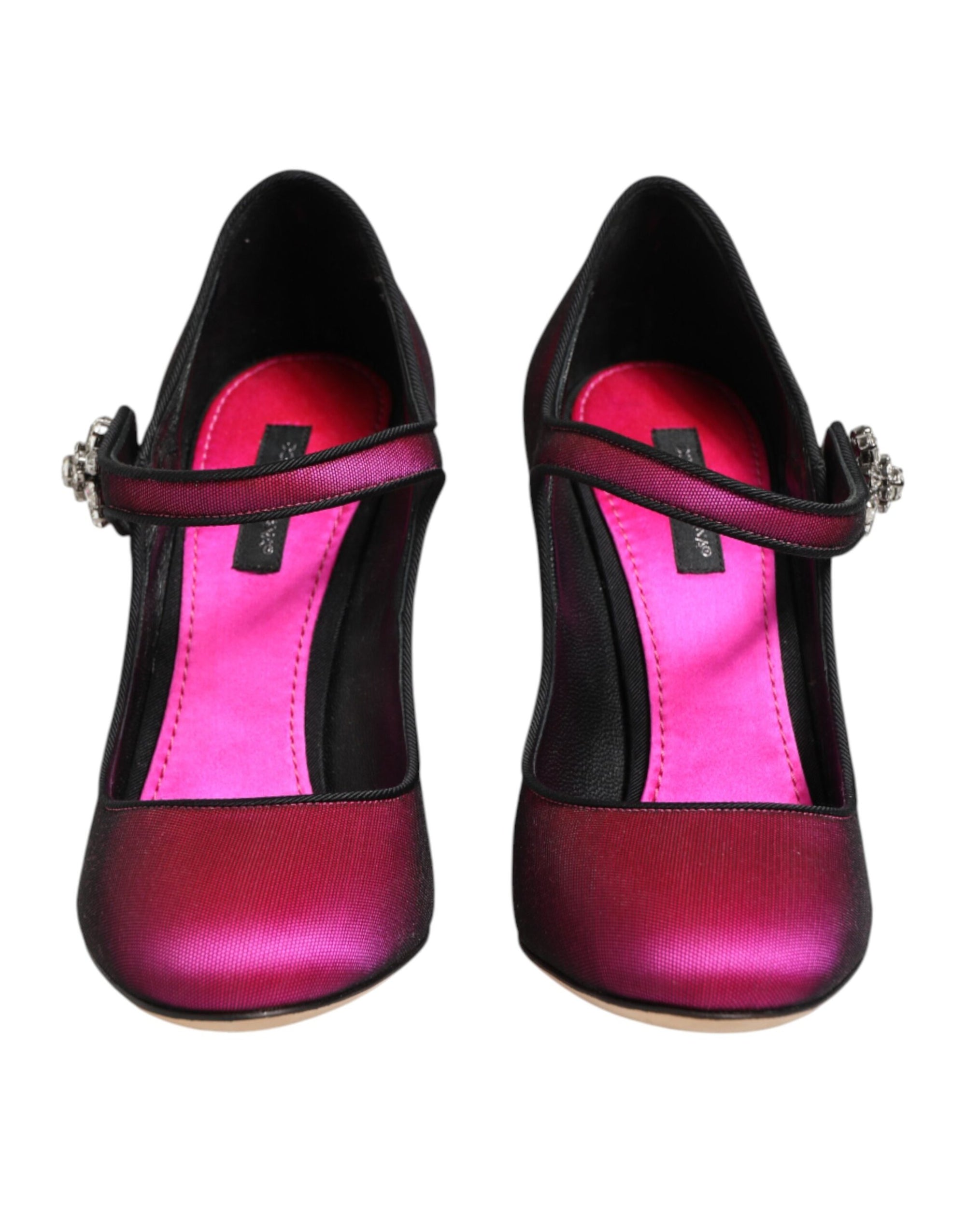 Dolce &amp; Gabbana Pink Strass Mary Janes Heels Pumps Shoes