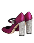 Dolce & Gabbana Pink Strass Mary Janes Heels Pumps Shoes