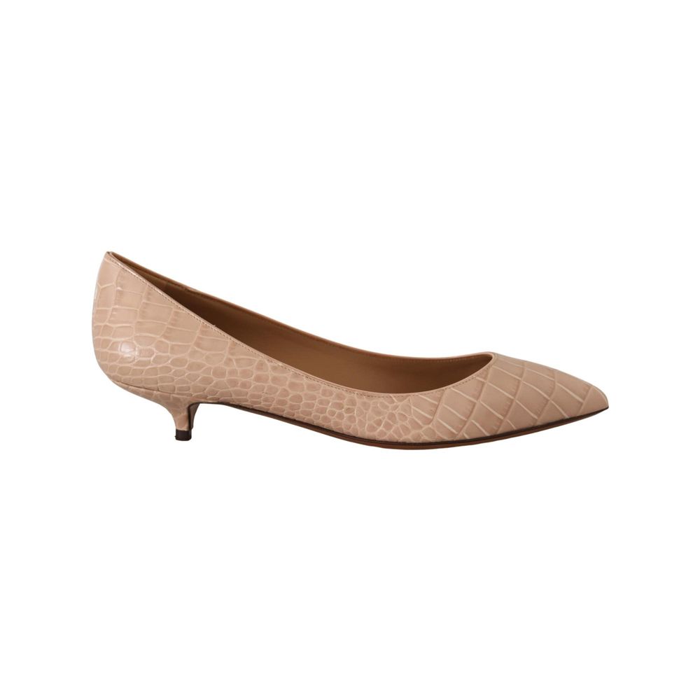 Dolce &amp; Gabbana Beige Leather Platform Pumps