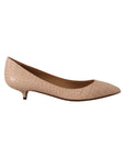 Dolce & Gabbana Beige Leather Platform Pumps