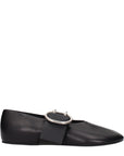Jil Sander Black Leather Ballet Flats