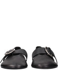 Jil Sander Black Leather Ballet Flats