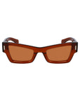 Ferragamo Brown Acetate Sunglasses