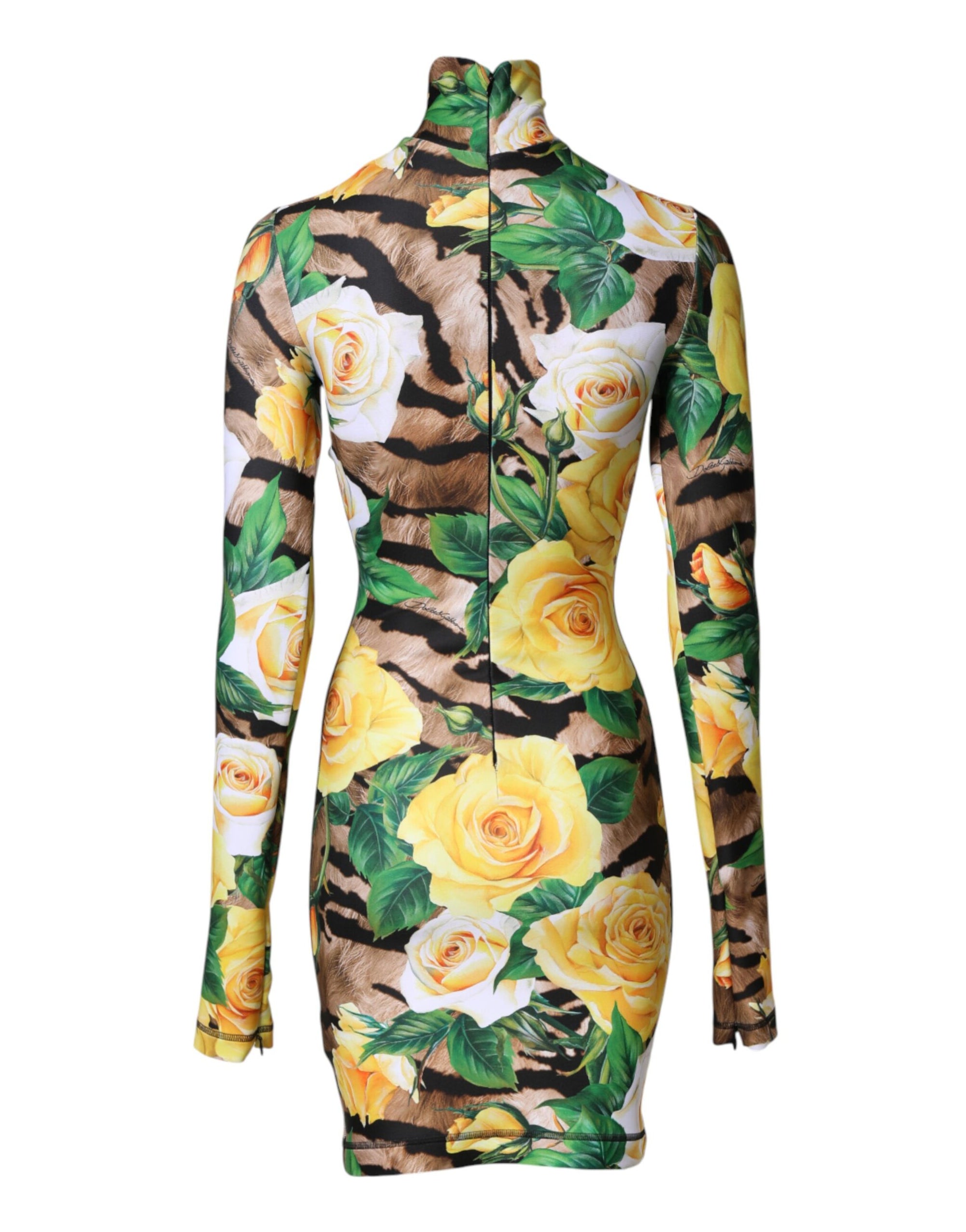 Dolce &amp; Gabbana Multicolor Floral Print Sheath Mini Dress