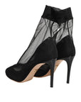 Dolce & Gabbana Black Nylon Stretch Mesh Sock Boots  Shoes