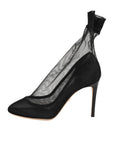Dolce & Gabbana Black Nylon Stretch Mesh Sock Boots  Shoes