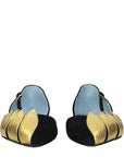 Valentino Garavani Black Leather Flat Sandals