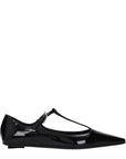The Attico Black Leather Ballet Flats